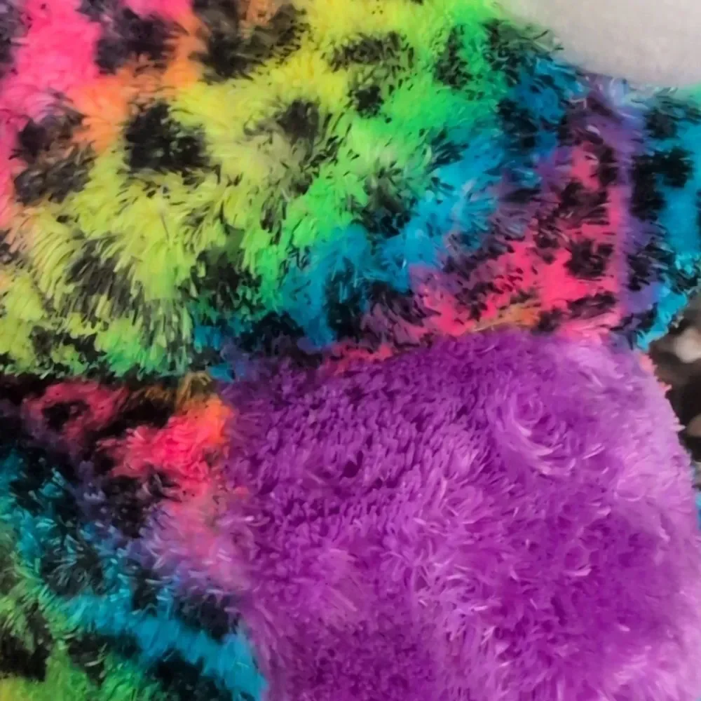 Y2K Justice Beanie Boo Trixie Jumbo Rainbow Leopard‎ Plush Toy 17